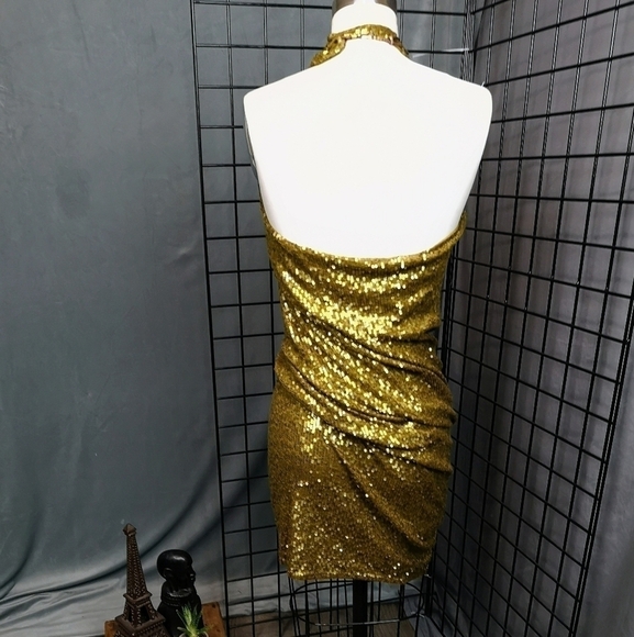 Luxury Vintage Knit Cashmere Sequins Maxi Dress -- Donna Karan - Picture 6 of 13